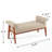 Elegant Linen Tufted Ottoman