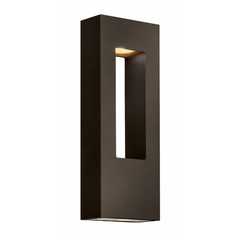Atlantis 2 Light Outdoor Sconce, Bronze, 16" H x 2.75" W, LED
