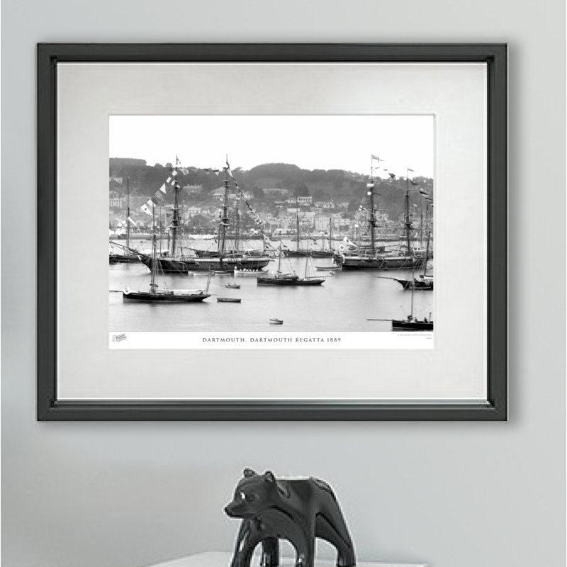 Dartmouth, Dartmouth Regatta 1889 - Single Picture Frame Print, 28cm H x 36cm W x 2.3cm D