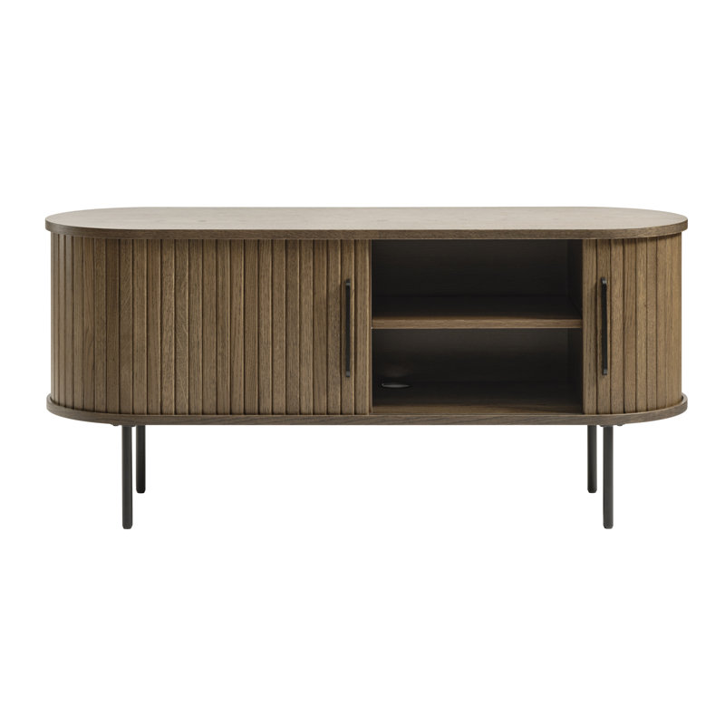 Teneasha TV Stand 120 cm Two Door Black Oak, Brown