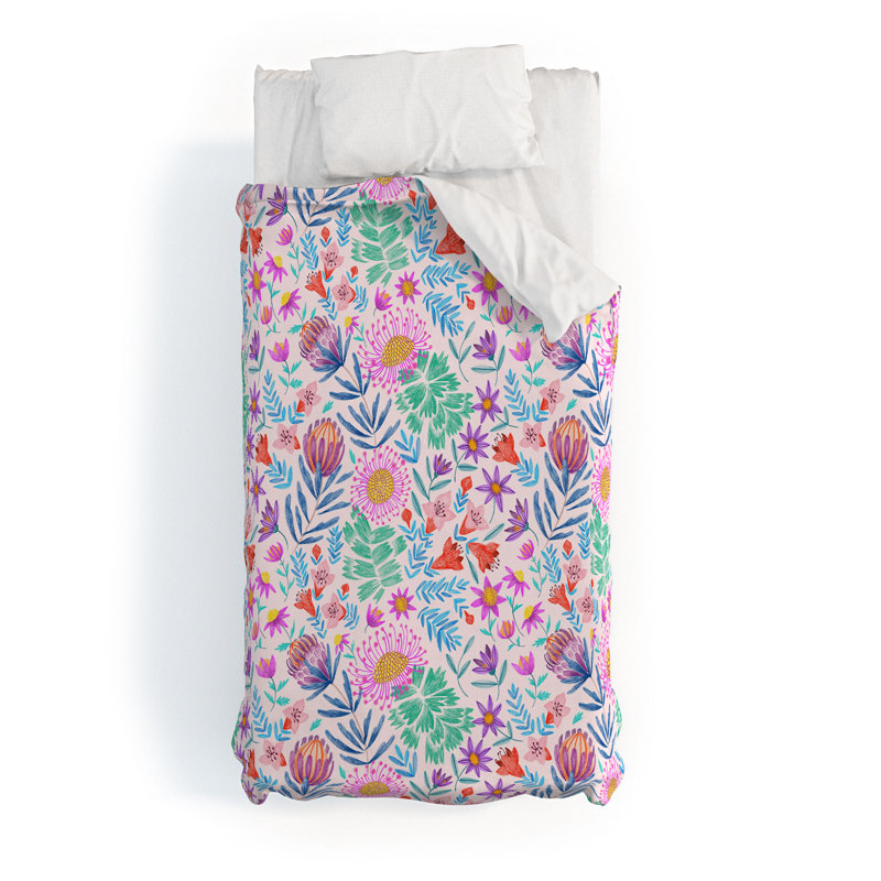 Ensemble de housse de couette en microfibre rose 3 pièces, Housse de couette simple très longue + 1 taie d'o