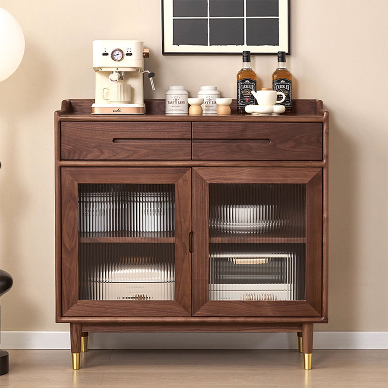 Petite armoire d'appoint à porte simple en verre