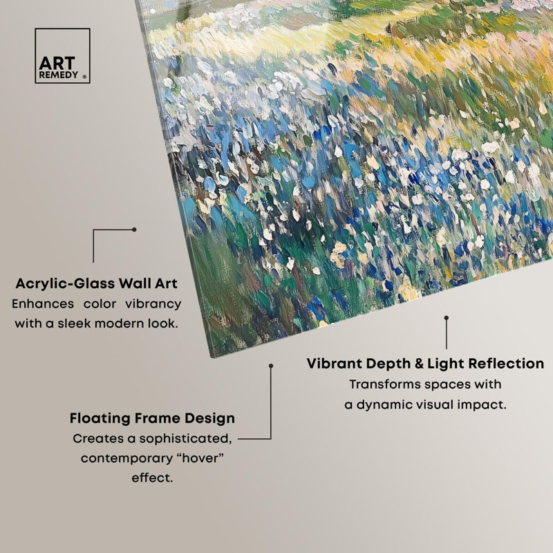 "Technicolor Field", reproduction d'art acrylique par Art Remedy, H 36 po x l 45 po