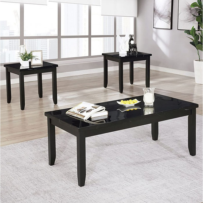 Majorlynn 3 - Piece Living Room Table Set, Black