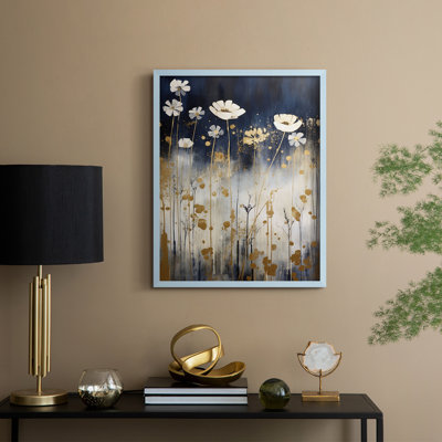 FLORAL Series CCCCXC III - Impression encadrée de qualité supérieure - Prêt à être accroché - Aucun clou requis