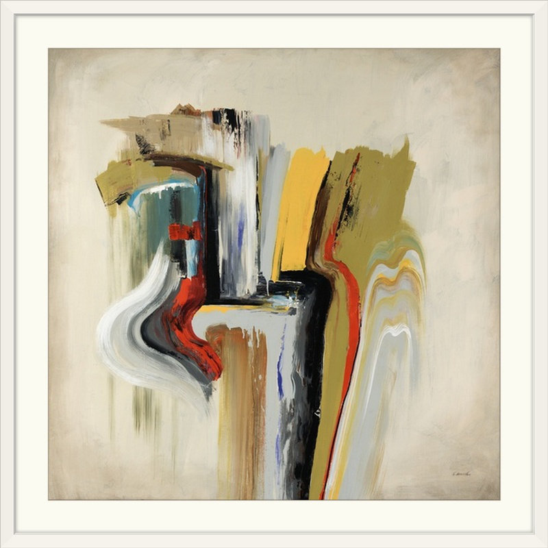 «perméat» Par Sydney Edmunds Impression De Peinture, 24" H x 24" L x 1" P, Encadré Blanc