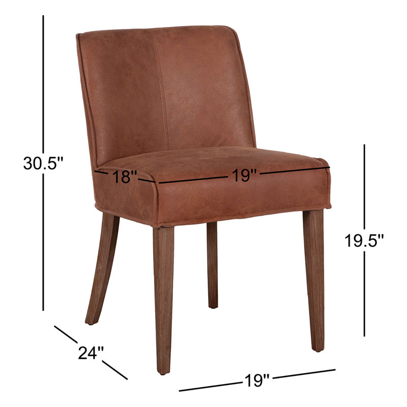 Hagood Leather Dining Chair, Tan