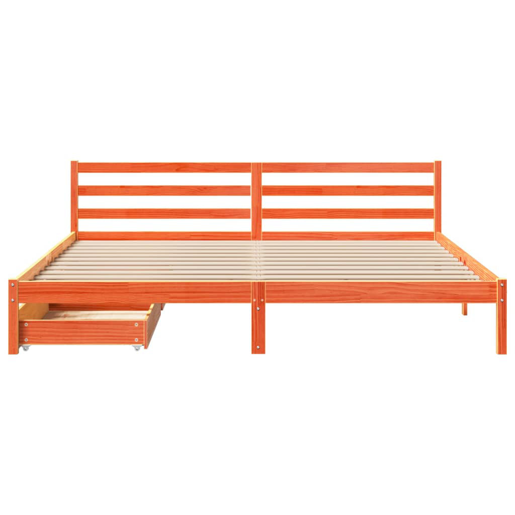 Solid Wood Storage Bed