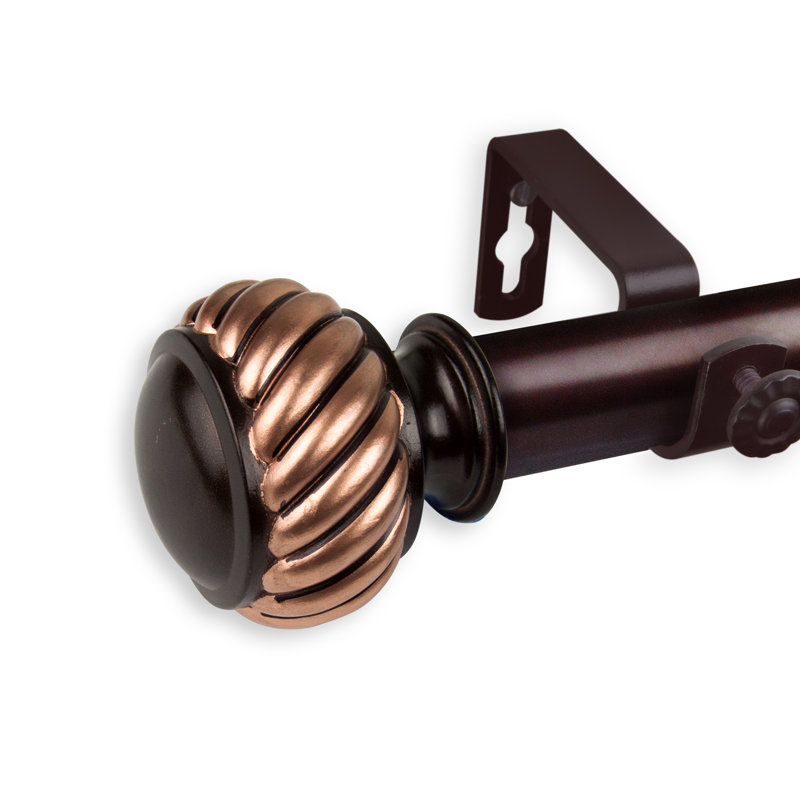 Tringle à rideaux simple Lisette Baldir, Bronze