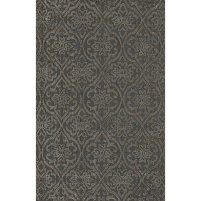 Damask Area Rug in Charcoal
