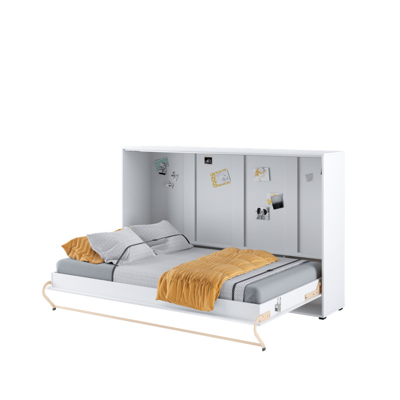 Terrones Bed, White Gloss, Small Double (4')