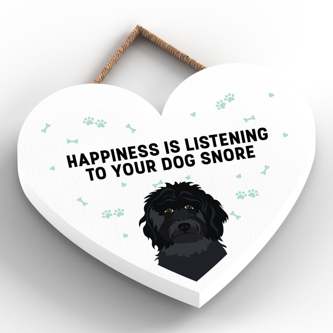 Cockapoo Happiness Dog Snoring Wall Décor