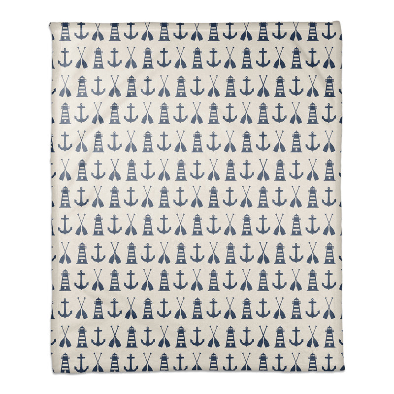 Hand Woven Throw Blanket, Navy