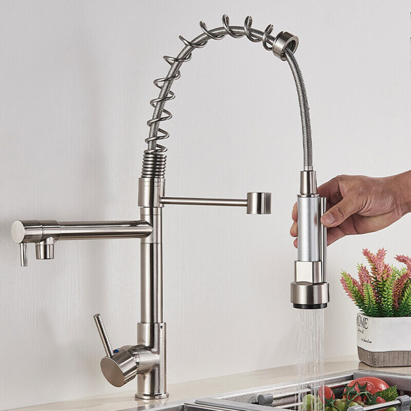 Senlesen Pull Out Kitchen Faucet, Silver