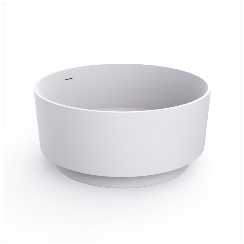 Baignoire de trempage autoportante de forme ronde de 49 pouces pour salle de bain