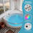 59-Inch Double Acrylic Corner Massage Bathtub 16-Jet Hydrotherapy Bathtub With Heating Function Rainbow Lighting