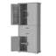 Armoire de rangement avec espace de rangement multifonctionnel, portes avec tablettes de rangement, 2 tiroirs, tablette réglable-357337724