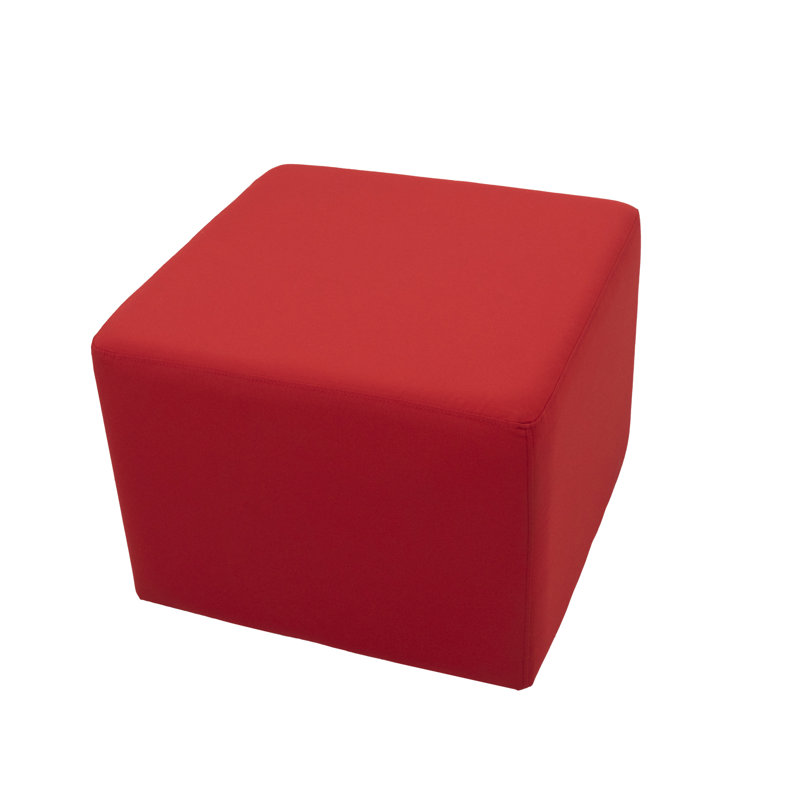 Repose-pieds d'extérieur carré 24 po avec Sunbrella®, H 18 po, Toile rouge