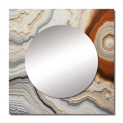 Lanndon - Stone Geode Square Mirror For Wall Art Decor