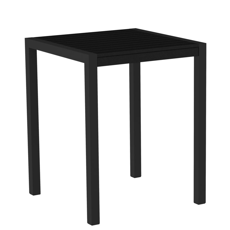 Table de comptoir POLYWOOD MOD, Noir texturé, Noir, L 29,75 po x P 29,75 po