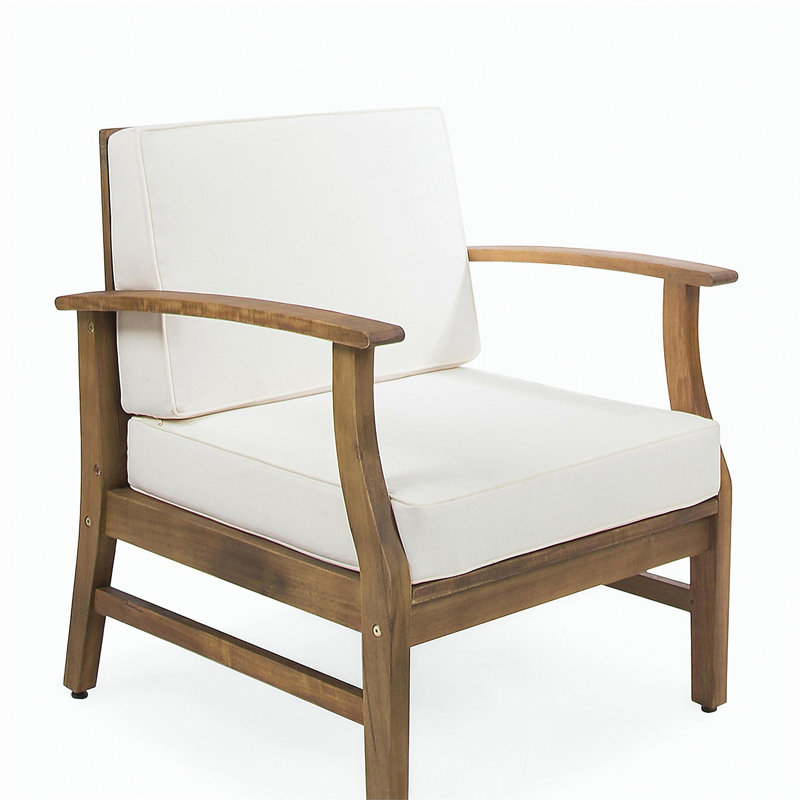 Parfait pour les loisirs, fauteuil de salon confortable, Blanc, Naturel, 2