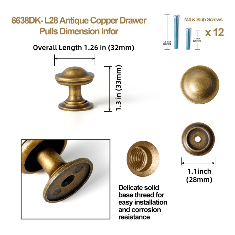 1.26 " Knob With Spacer