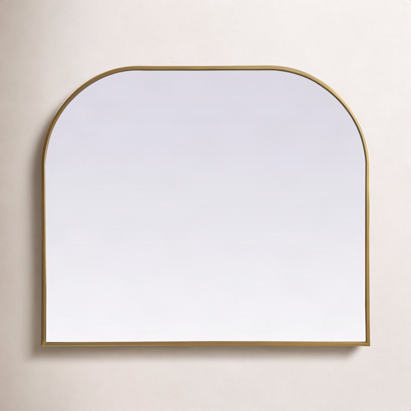 Sabine Metal Wide Arch Wall Mirror, 30" x 36", Brass