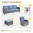 7 - Person Patio Furniture Set with Swivel Rocking Chairs, Outdoor Wicker Rattan Sofa Seating Group with Cushions, All Weather Conversation Set with Ottomans for Garden Backyard-1699566840