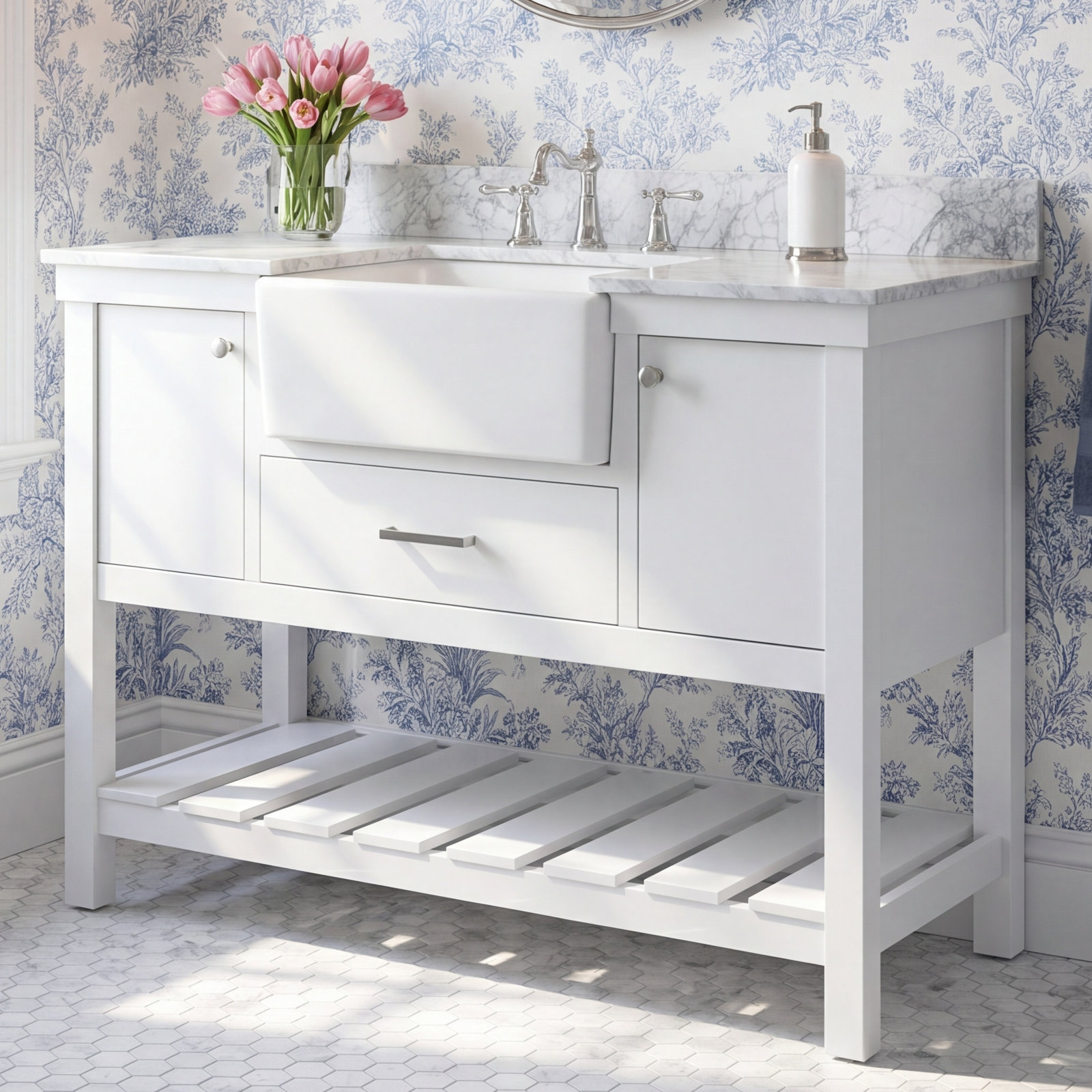 Pelaghia 48'' Single Bathroom Vanity, White