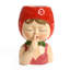 Grand vase sculpture en céramique Lady Strawberries