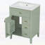 Meuble-lavabo de salle de bain avec lavabo, porte à fermeture en douceur et tiroirs, conception moderne pour les petites salles de bain-126671669