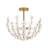 3 - Light Plum Blossom Crystal Glass Floral Semi Flush Mount