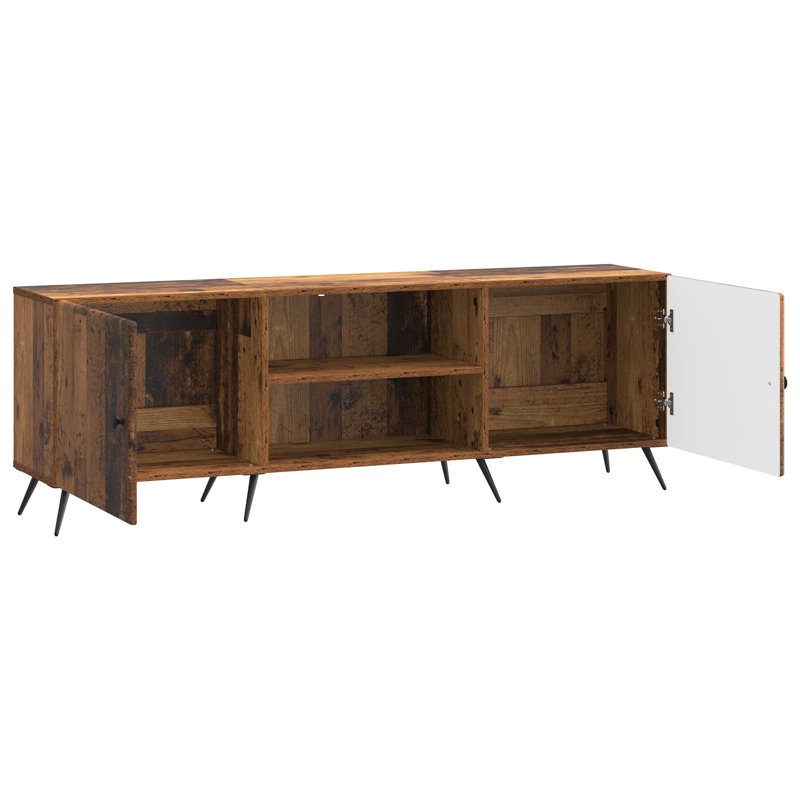 TV Stand, 50cm H x 150cm L x 31cm W, Old Wood