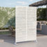 Ensemble de 2 panneaux de clôture en métal 74,8 po x 47 po à rayures avec motif d'intimité