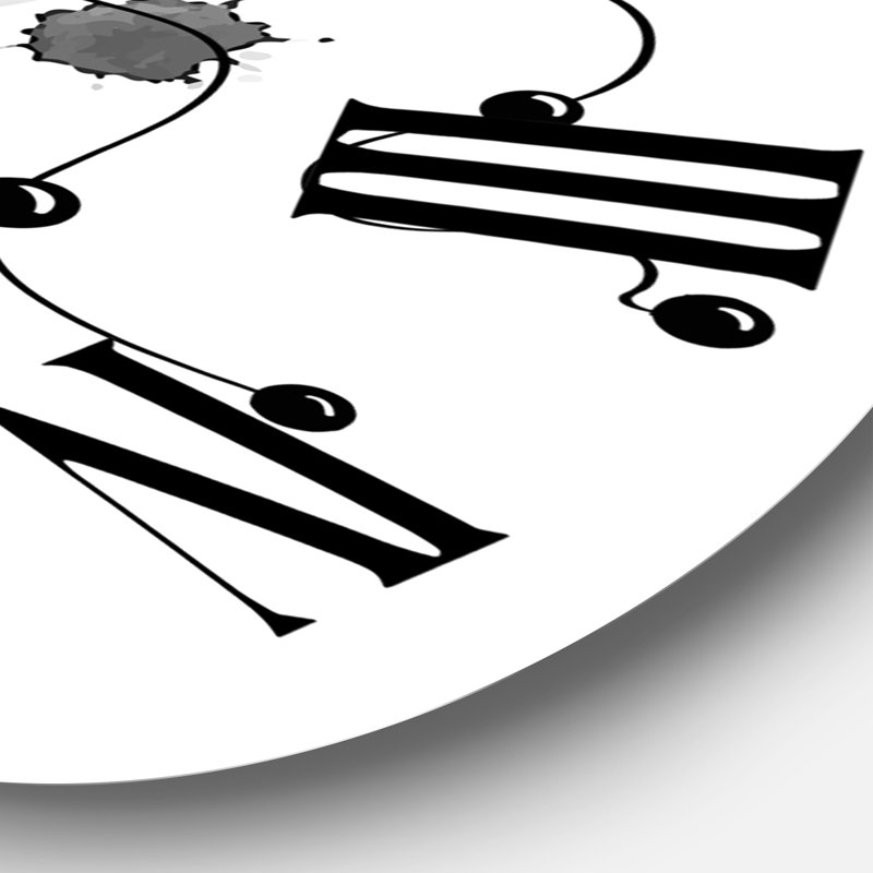Black Bird Feathers Impression - Horloge murale traditionnelle, Grand