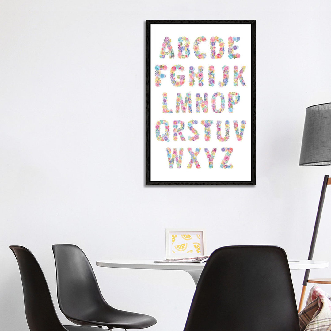 Blooming Alphabet von Stephanie Corfee - Galerie-verpackte Leinwand Giclée auf Leinwand