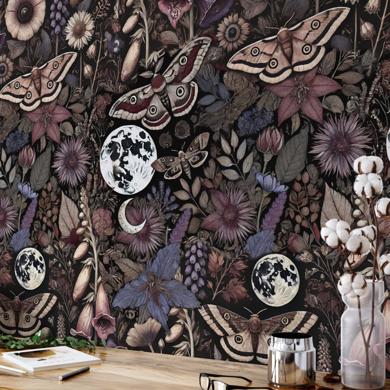 Mystical Midnight Garden Wallpaper