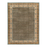 Distressed Homage Hand Knotted Wool Floral Area Rug