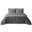 Ensemble d'édredon très grand lit gris foncé, ensemble de lit capitonné Boho, literie à carreaux de style Shabby Chic, 3 pièces, 1 édredon géométrique à carreaux et 2 taies décoratives-1960535229-1960535227