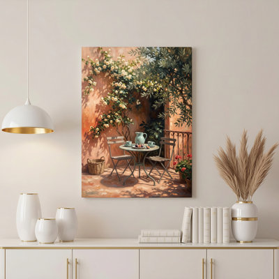 Art mural sur toile Gallery Wrap pour le salon, la chambre à coucher, le bureau ou le vestibule - décoration murale décorative avec scène de jardin