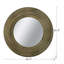 Miroir d'appoint rond avec texture tissée