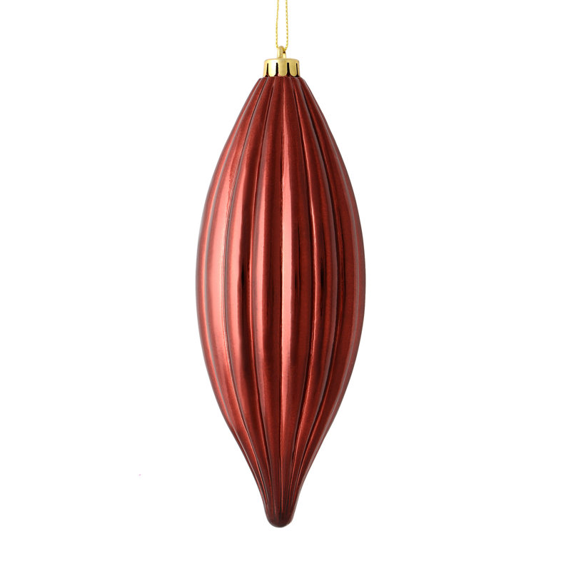 Ornement en forme de fleuron 8 po nLine, Bourgogne brillant
