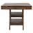Ferrara Walnut 2-Drawer Counter Height Table