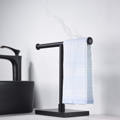 T-Shaped Stainless Steel Countertop Towel Holder Rack