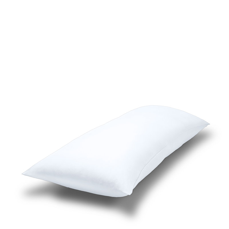 Microfiber Body Pillowcase - Zipper Closure, White
