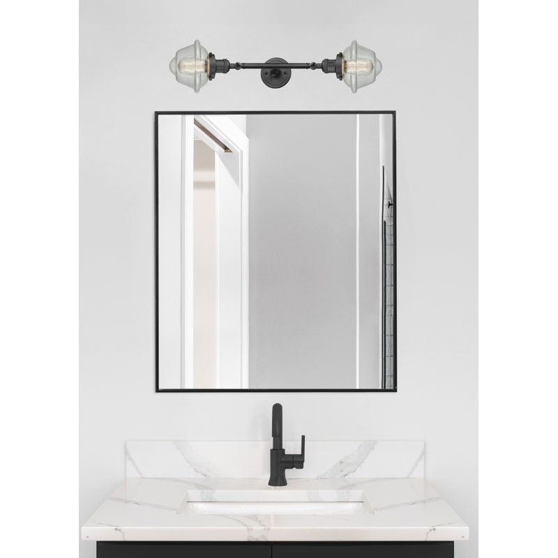 Éclairage pour salle de bain 2 lumières à intensité variable Gebhart, Ampoule DEL 6 watts Vinage, Grainé, Bronze huilé