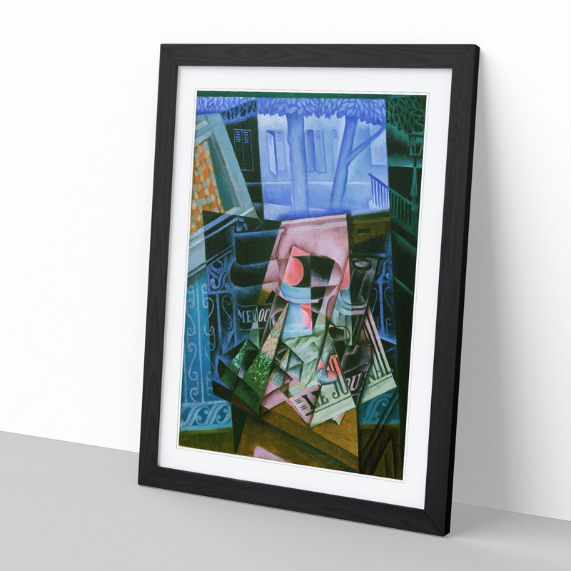 An Open Window by Juan Gris - Picture Frame Graphic Art, 48cm H x 36cm W x 2cm D, Black Framed