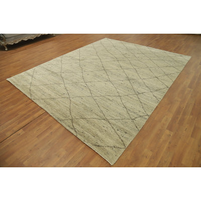 Tapis indien marocain fait à la main en treillis 8 x 10