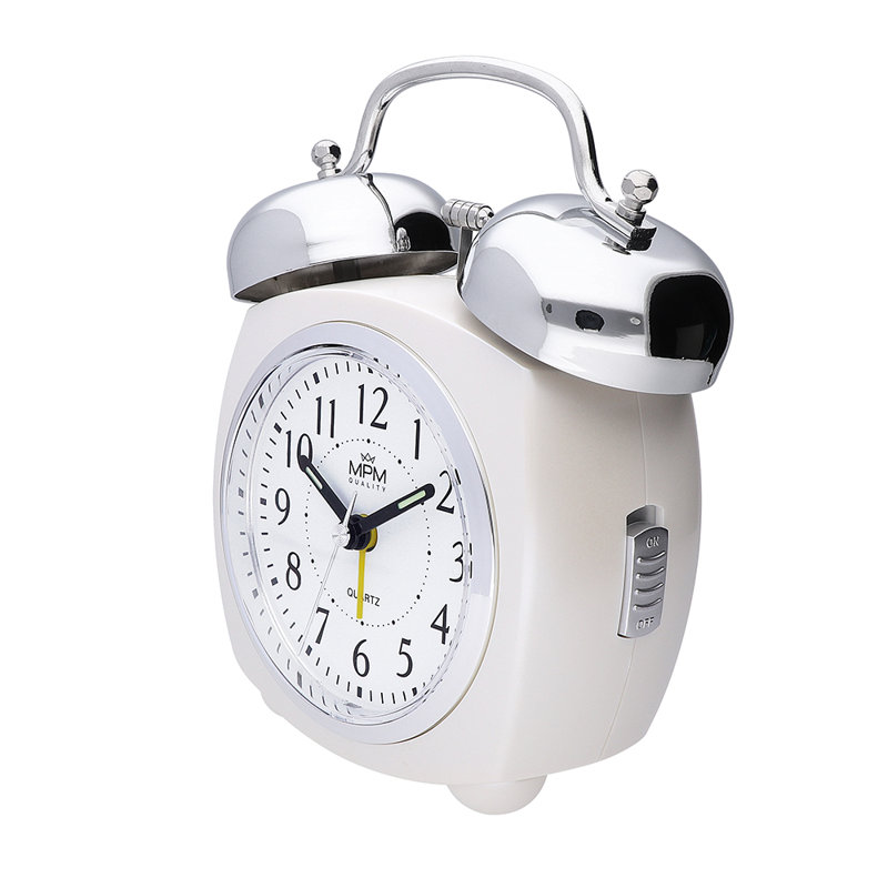 Alarm Tabletop Clock, Ivory