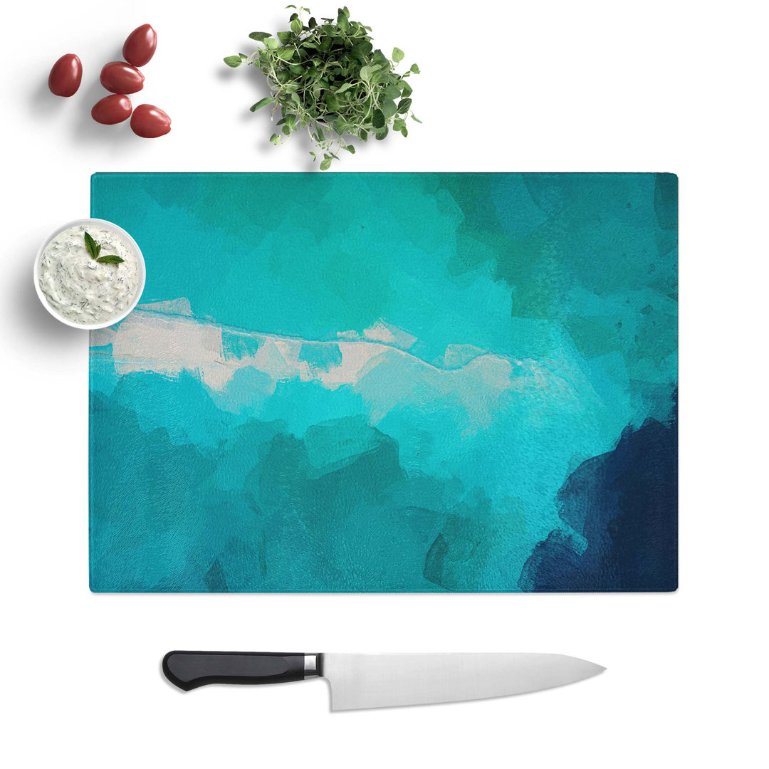 Tempered Glass Beach to the Ocean Chopping Board